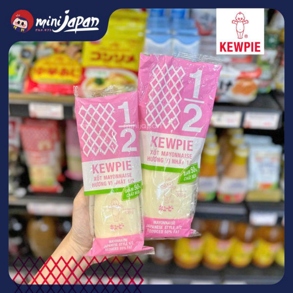 Sốt Mayonnaise Kewpie hương vị Nhật 1/2 giảm 50% chất béo 300g