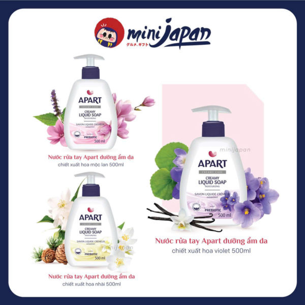 Nước rửa tay Apart dưỡng ẩm da chiết xuất hoa mộc lan 500ml
