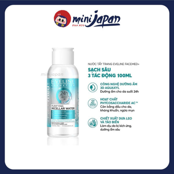 Nước tẩy trang Eveline Facemed+ sạch sâu 3 tác động 100ML