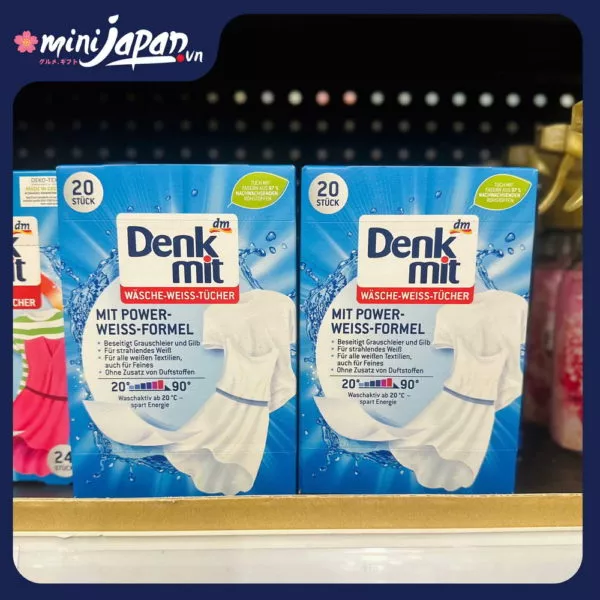 Giấy giặt tẩy trắng quần áo Denkmit 20 miếng