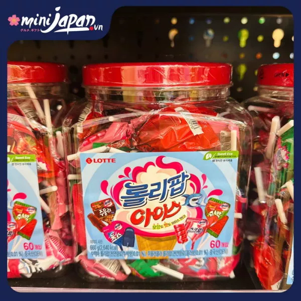 Hộp 60 cây Kẹo mút Lotte 11g